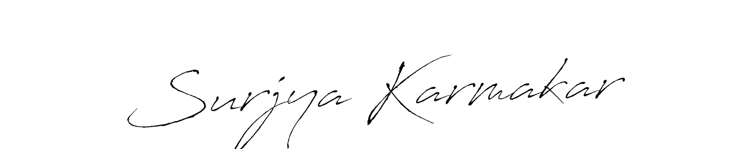 The best way (Antro_Vectra) to make a short signature is to pick only two or three words in your name. The name Surjya Karmakar include a total of six letters. For converting this name. Surjya Karmakar signature style 6 images and pictures png