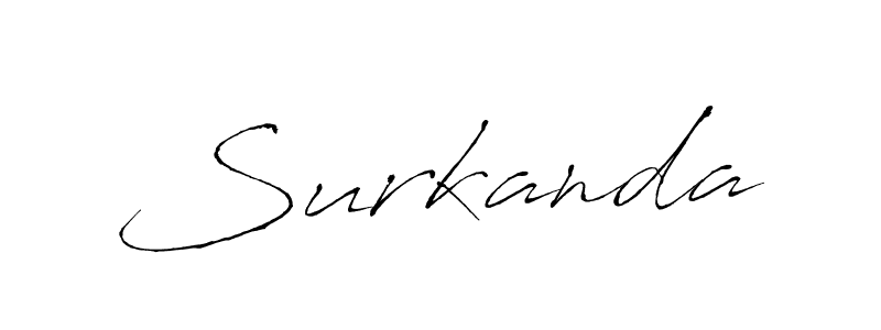 You should practise on your own different ways (Antro_Vectra) to write your name (Surkanda) in signature. don't let someone else do it for you. Surkanda signature style 6 images and pictures png