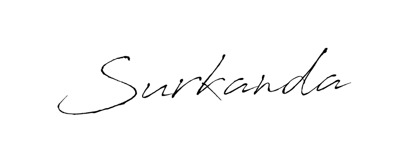 You should practise on your own different ways (Antro_Vectra) to write your name (Surkanda) in signature. don't let someone else do it for you. Surkanda signature style 6 images and pictures png