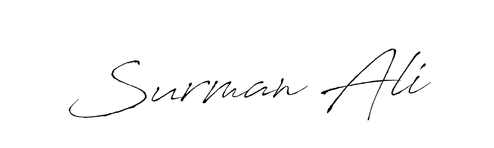 How to make Surman Ali signature? Antro_Vectra is a professional autograph style. Create handwritten signature for Surman Ali name. Surman Ali signature style 6 images and pictures png
