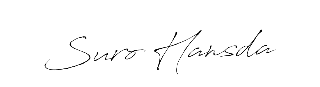 Similarly Antro_Vectra is the best handwritten signature design. Signature creator online .You can use it as an online autograph creator for name Suro Hansda. Suro Hansda signature style 6 images and pictures png