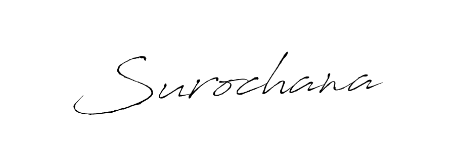 Design your own signature with our free online signature maker. With this signature software, you can create a handwritten (Antro_Vectra) signature for name Surochana. Surochana signature style 6 images and pictures png