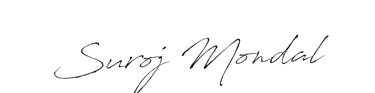 Design your own signature with our free online signature maker. With this signature software, you can create a handwritten (Antro_Vectra) signature for name Suroj Mondal. Suroj Mondal signature style 6 images and pictures png