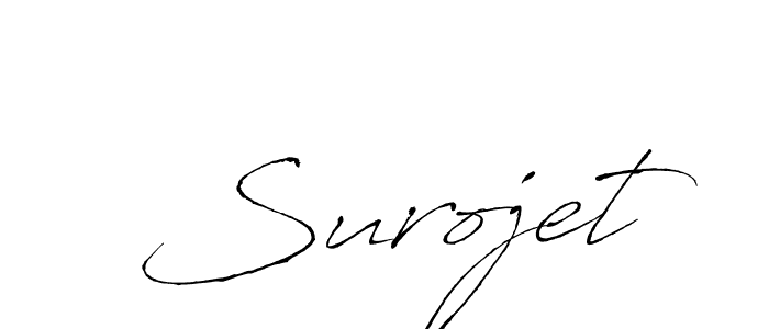 Make a beautiful signature design for name Surojet. With this signature (Antro_Vectra) style, you can create a handwritten signature for free. Surojet signature style 6 images and pictures png