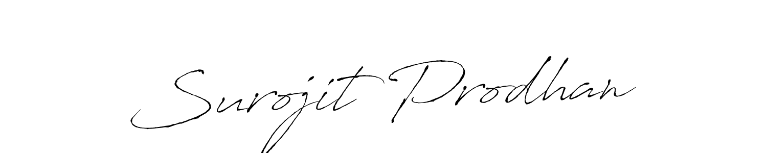 Create a beautiful signature design for name Surojit Prodhan. With this signature (Antro_Vectra) fonts, you can make a handwritten signature for free. Surojit Prodhan signature style 6 images and pictures png