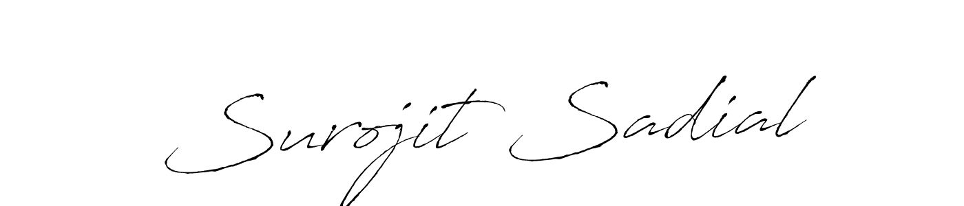Use a signature maker to create a handwritten signature online. With this signature software, you can design (Antro_Vectra) your own signature for name Surojit Sadial. Surojit Sadial signature style 6 images and pictures png