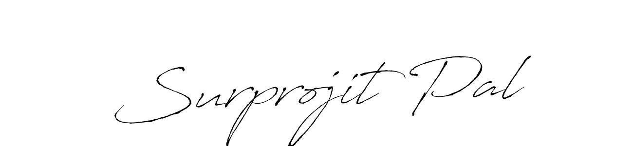 Create a beautiful signature design for name Surprojit Pal. With this signature (Antro_Vectra) fonts, you can make a handwritten signature for free. Surprojit Pal signature style 6 images and pictures png