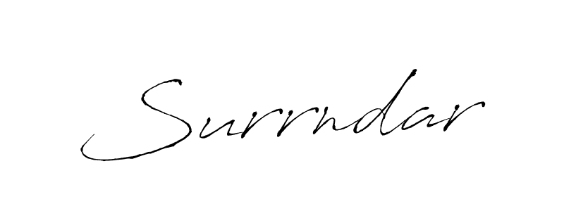 Design your own signature with our free online signature maker. With this signature software, you can create a handwritten (Antro_Vectra) signature for name Surrndar. Surrndar signature style 6 images and pictures png