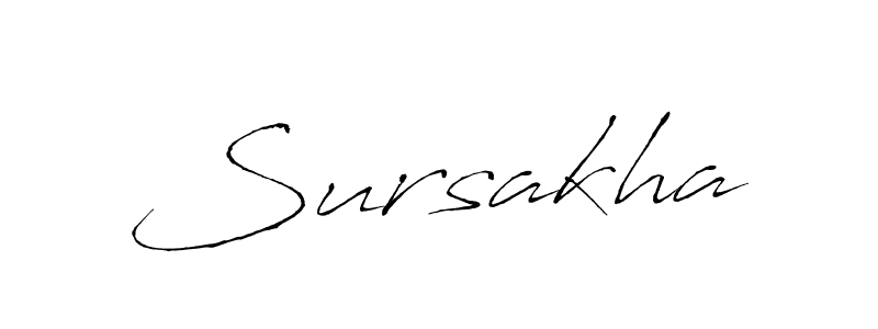 Sursakha stylish signature style. Best Handwritten Sign (Antro_Vectra) for my name. Handwritten Signature Collection Ideas for my name Sursakha. Sursakha signature style 6 images and pictures png