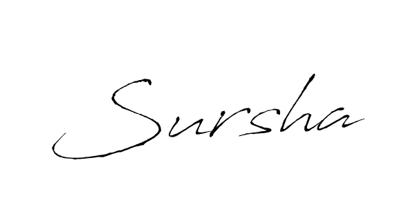 How to make Sursha name signature. Use Antro_Vectra style for creating short signs online. This is the latest handwritten sign. Sursha signature style 6 images and pictures png