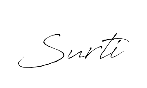 Use a signature maker to create a handwritten signature online. With this signature software, you can design (Antro_Vectra) your own signature for name Surti. Surti signature style 6 images and pictures png