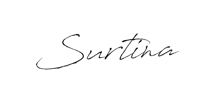 You should practise on your own different ways (Antro_Vectra) to write your name (Surtina) in signature. don't let someone else do it for you. Surtina signature style 6 images and pictures png