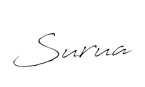 Design your own signature with our free online signature maker. With this signature software, you can create a handwritten (Antro_Vectra) signature for name Surua. Surua signature style 6 images and pictures png