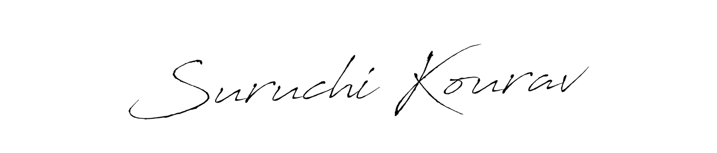 The best way (Antro_Vectra) to make a short signature is to pick only two or three words in your name. The name Suruchi Kourav include a total of six letters. For converting this name. Suruchi Kourav signature style 6 images and pictures png