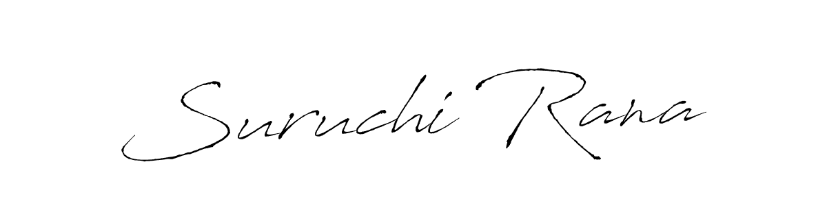 This is the best signature style for the Suruchi Rana name. Also you like these signature font (Antro_Vectra). Mix name signature. Suruchi Rana signature style 6 images and pictures png
