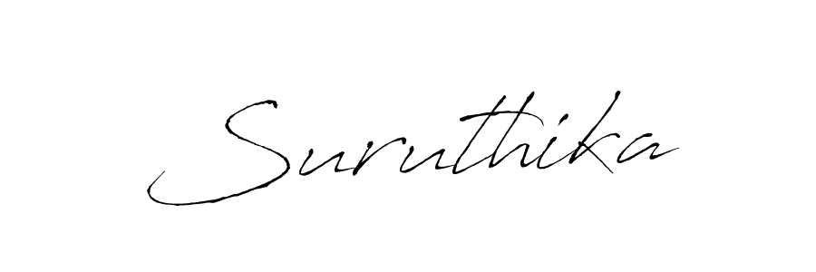 How to make Suruthika signature? Antro_Vectra is a professional autograph style. Create handwritten signature for Suruthika name. Suruthika signature style 6 images and pictures png