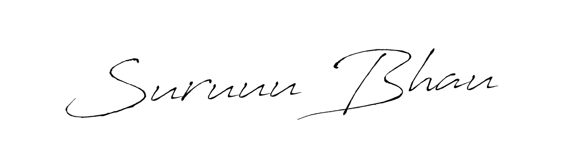 Make a beautiful signature design for name Suruuu Bhau. With this signature (Antro_Vectra) style, you can create a handwritten signature for free. Suruuu Bhau signature style 6 images and pictures png