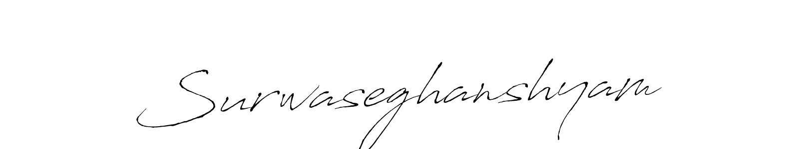 Design your own signature with our free online signature maker. With this signature software, you can create a handwritten (Antro_Vectra) signature for name Surwaseghanshyam. Surwaseghanshyam signature style 6 images and pictures png