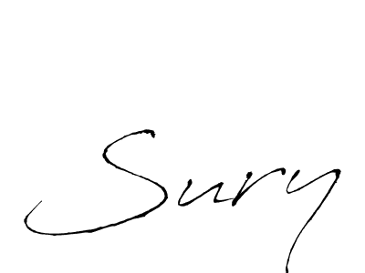 Also You can easily find your signature by using the search form. We will create Sury name handwritten signature images for you free of cost using Antro_Vectra sign style. Sury signature style 6 images and pictures png