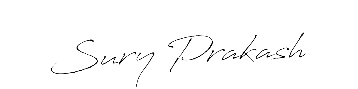 How to make Sury Prakash signature? Antro_Vectra is a professional autograph style. Create handwritten signature for Sury Prakash name. Sury Prakash signature style 6 images and pictures png