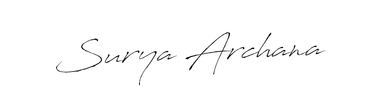 Also You can easily find your signature by using the search form. We will create Surya Archana name handwritten signature images for you free of cost using Antro_Vectra sign style. Surya Archana signature style 6 images and pictures png