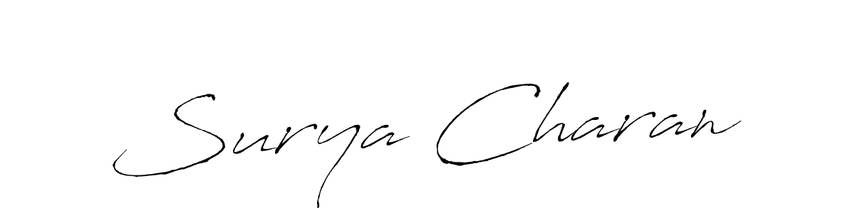 Design your own signature with our free online signature maker. With this signature software, you can create a handwritten (Antro_Vectra) signature for name Surya Charan. Surya Charan signature style 6 images and pictures png