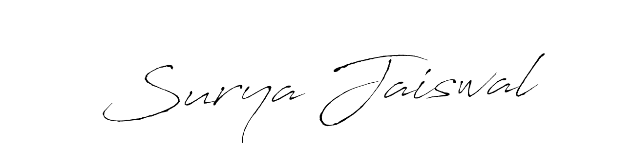 Also we have Surya Jaiswal name is the best signature style. Create professional handwritten signature collection using Antro_Vectra autograph style. Surya Jaiswal signature style 6 images and pictures png
