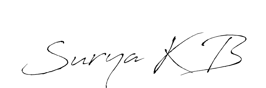 Design your own signature with our free online signature maker. With this signature software, you can create a handwritten (Antro_Vectra) signature for name Surya K B. Surya K B signature style 6 images and pictures png