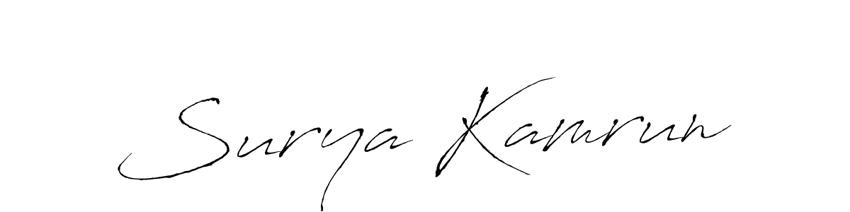 Once you've used our free online signature maker to create your best signature Antro_Vectra style, it's time to enjoy all of the benefits that Surya Kamrun name signing documents. Surya Kamrun signature style 6 images and pictures png
