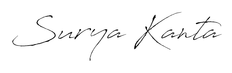 A modern signature idea for name Surya Kanta using Antro_Vectra font. Clean strokes and elegant curves make it stand out instantly. Surya Kanta signature style 6 images and pictures png