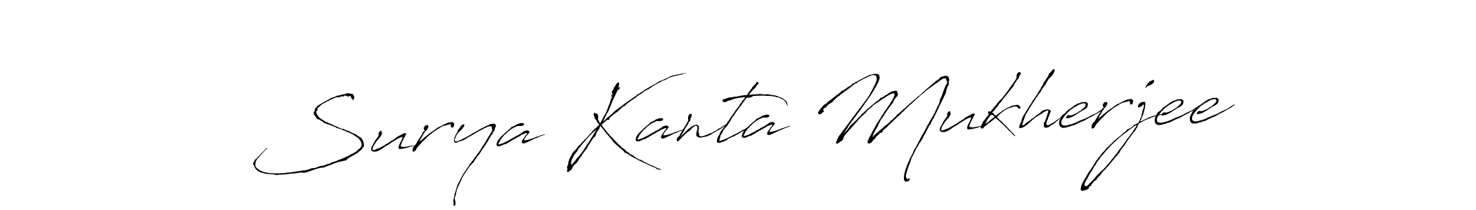 Design your own signature with our free online signature maker. With this signature software, you can create a handwritten (Antro_Vectra) signature for name Surya Kanta Mukherjee. Surya Kanta Mukherjee signature style 6 images and pictures png
