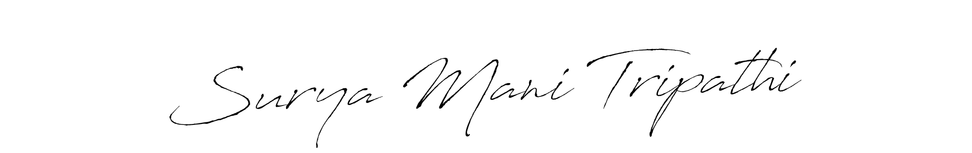 Use a signature maker to create a handwritten signature online. With this signature software, you can design (Antro_Vectra) your own signature for name Surya Mani Tripathi. Surya Mani Tripathi signature style 6 images and pictures png