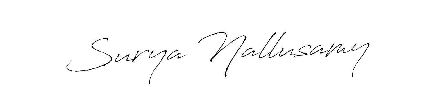 How to make Surya Nallusamy signature? Antro_Vectra is a professional autograph style. Create handwritten signature for Surya Nallusamy name. Surya Nallusamy signature style 6 images and pictures png