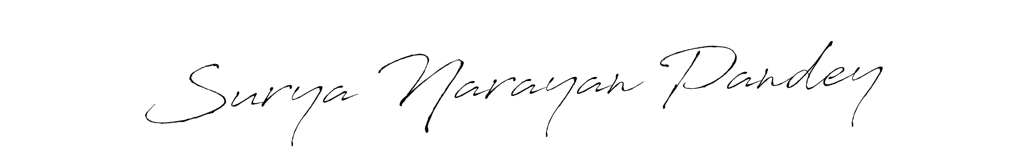 Design your own signature with our free online signature maker. With this signature software, you can create a handwritten (Antro_Vectra) signature for name Surya Narayan Pandey. Surya Narayan Pandey signature style 6 images and pictures png