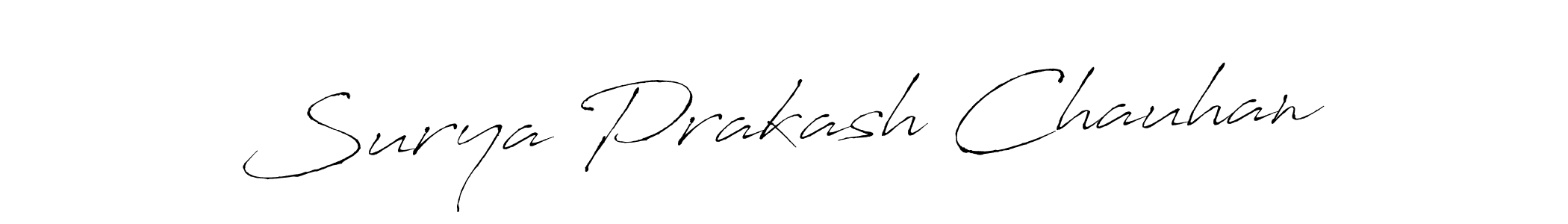 Make a beautiful signature design for name Surya Prakash Chauhan. With this signature (Antro_Vectra) style, you can create a handwritten signature for free. Surya Prakash Chauhan signature style 6 images and pictures png