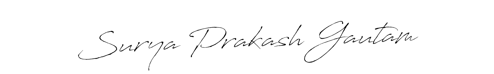 Make a short Surya Prakash Gautam signature style. Manage your documents anywhere anytime using Antro_Vectra. Create and add eSignatures, submit forms, share and send files easily. Surya Prakash Gautam signature style 6 images and pictures png