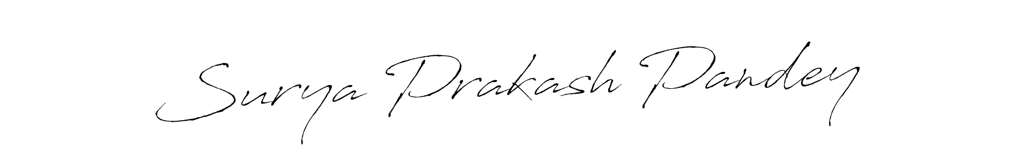 Antro_Vectra is a professional signature style that is perfect for those who want to add a touch of class to their signature. It is also a great choice for those who want to make their signature more unique. Get Surya Prakash Pandey name to fancy signature for free. Surya Prakash Pandey signature style 6 images and pictures png