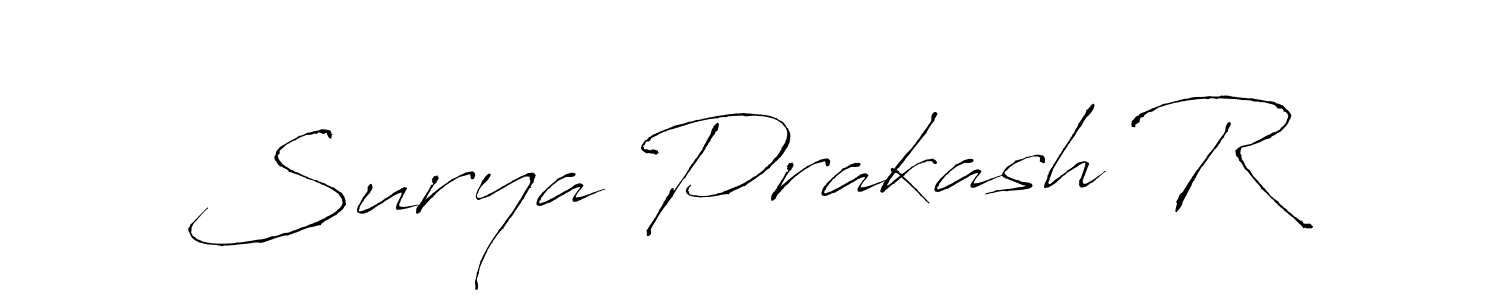 Make a beautiful signature design for name Surya Prakash R. Use this online signature maker to create a handwritten signature for free. Surya Prakash R signature style 6 images and pictures png