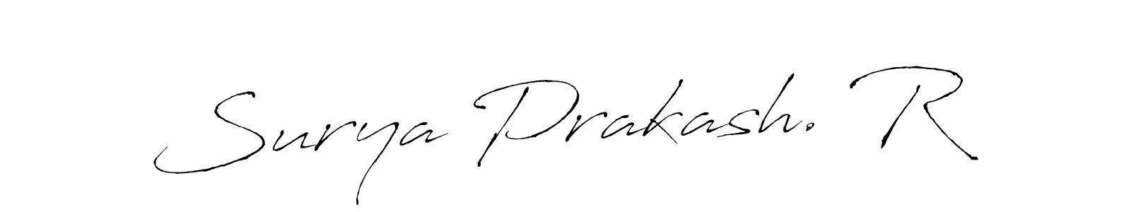 How to make Surya Prakash. R signature? Antro_Vectra is a professional autograph style. Create handwritten signature for Surya Prakash. R name. Surya Prakash. R signature style 6 images and pictures png