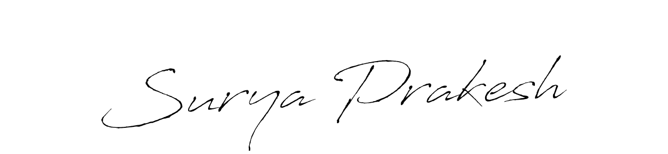 Design your own signature with our free online signature maker. With this signature software, you can create a handwritten (Antro_Vectra) signature for name Surya Prakesh. Surya Prakesh signature style 6 images and pictures png