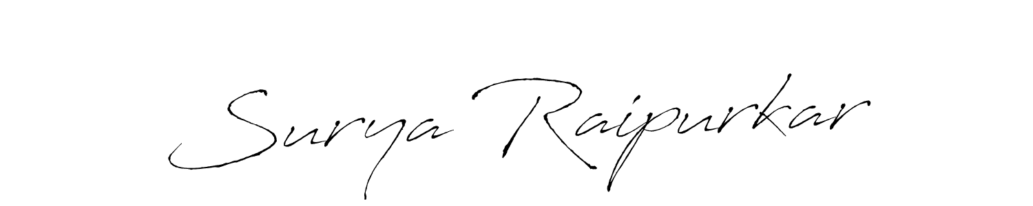 You should practise on your own different ways (Antro_Vectra) to write your name (Surya Raipurkar) in signature. don't let someone else do it for you. Surya Raipurkar signature style 6 images and pictures png
