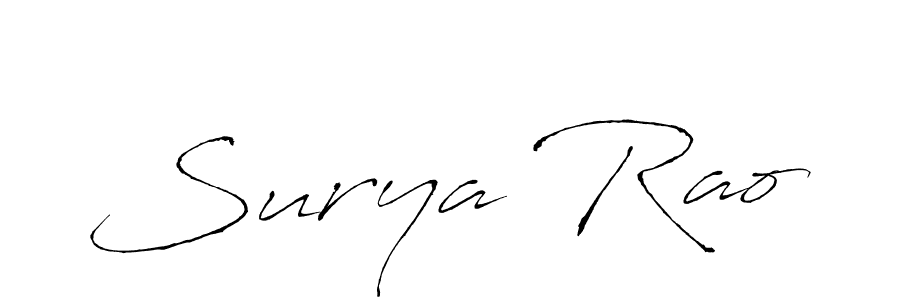 Create a beautiful signature design for name Surya Rao. With this signature (Antro_Vectra) fonts, you can make a handwritten signature for free. Surya Rao signature style 6 images and pictures png