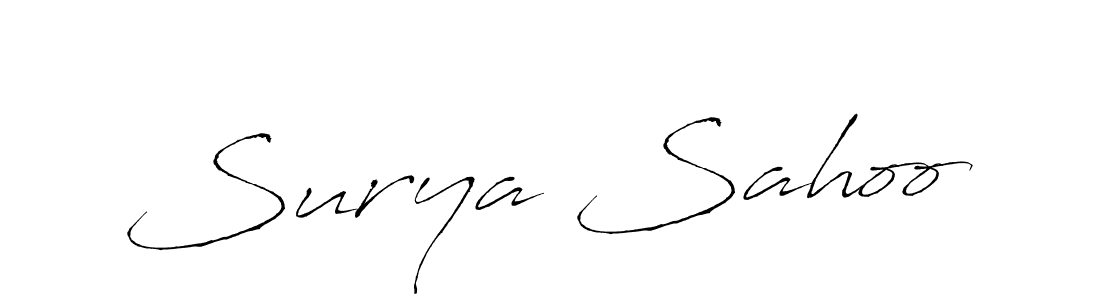 Make a beautiful signature design for name Surya Sahoo. With this signature (Antro_Vectra) style, you can create a handwritten signature for free. Surya Sahoo signature style 6 images and pictures png