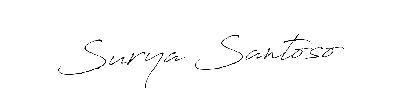 How to make Surya Santoso signature? Antro_Vectra is a professional autograph style. Create handwritten signature for Surya Santoso name. Surya Santoso signature style 6 images and pictures png
