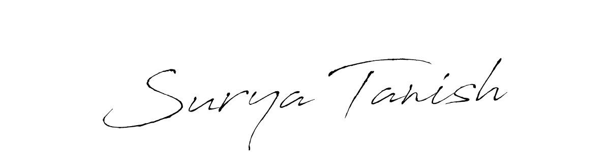 The best way (Antro_Vectra) to make a short signature is to pick only two or three words in your name. The name Surya Tanish include a total of six letters. For converting this name. Surya Tanish signature style 6 images and pictures png