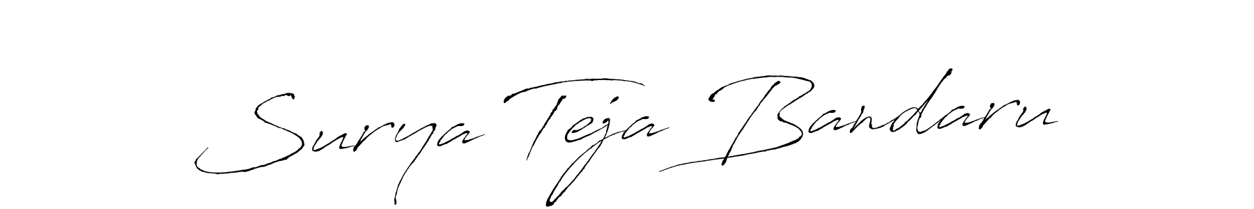 It looks lik you need a new signature style for name Surya Teja Bandaru. Design unique handwritten (Antro_Vectra) signature with our free signature maker in just a few clicks. Surya Teja Bandaru signature style 6 images and pictures png