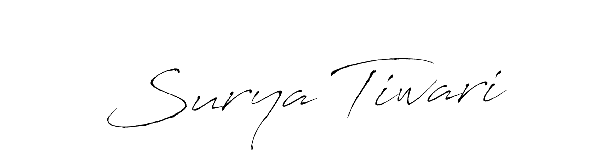 Create a beautiful signature design for name Surya Tiwari. With this signature (Antro_Vectra) fonts, you can make a handwritten signature for free. Surya Tiwari signature style 6 images and pictures png