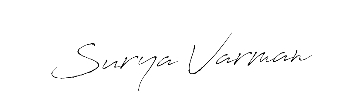 The best way (Antro_Vectra) to make a short signature is to pick only two or three words in your name. The name Surya Varman include a total of six letters. For converting this name. Surya Varman signature style 6 images and pictures png