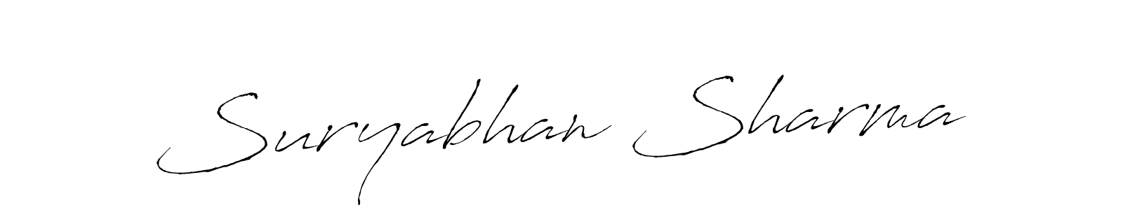 The best way (Antro_Vectra) to make a short signature is to pick only two or three words in your name. The name Suryabhan Sharma include a total of six letters. For converting this name. Suryabhan Sharma signature style 6 images and pictures png