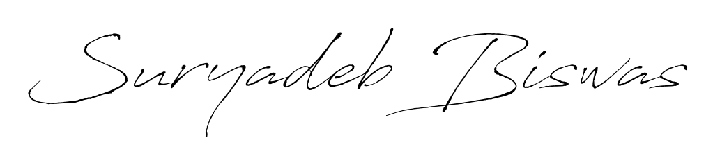 Explore multiple handwriting variations for Suryadeb Biswas including this stunning Antro_Vectra design. Free to use across all platforms. Suryadeb Biswas signature style 6 images and pictures png
